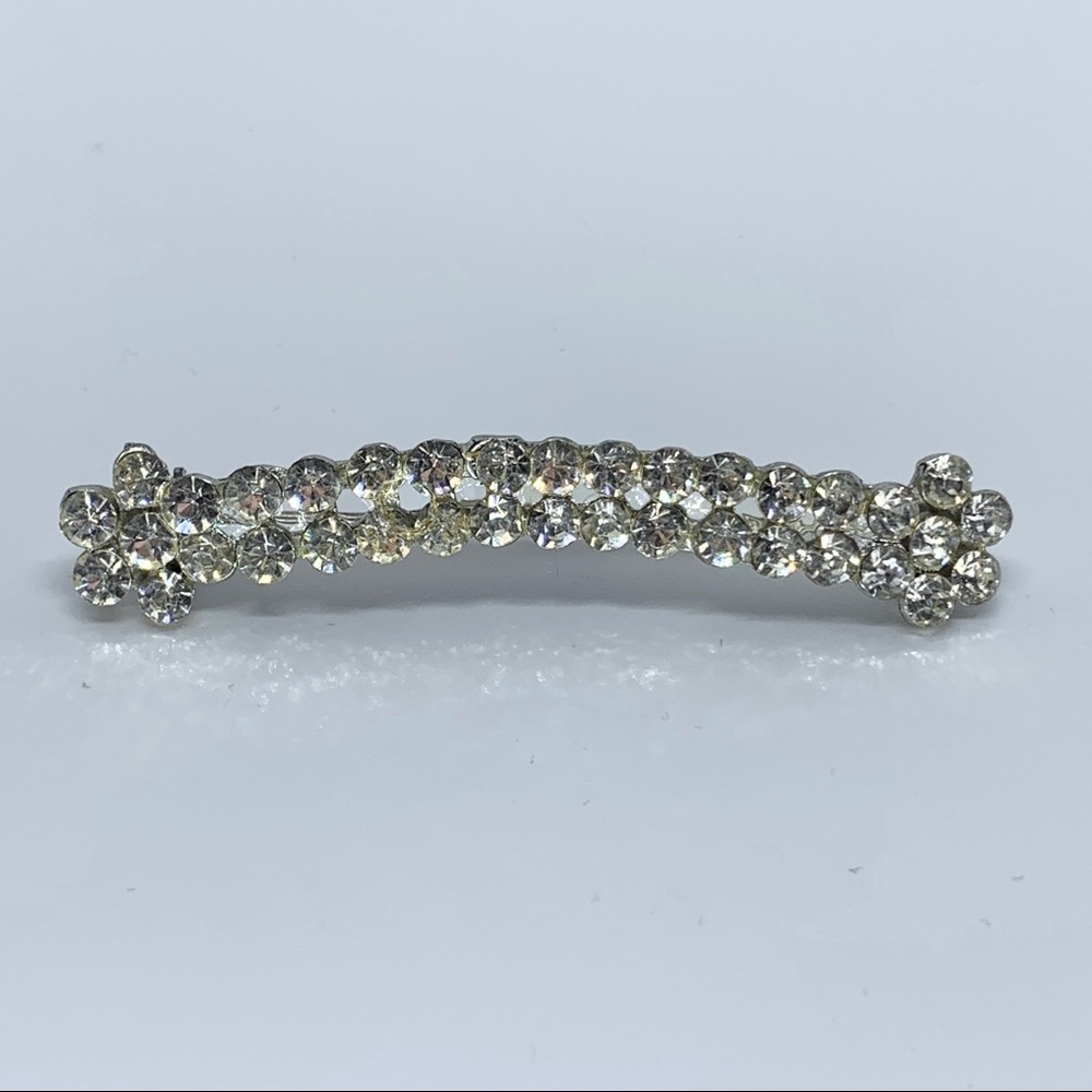 Vintage Crystal Bar Brooch